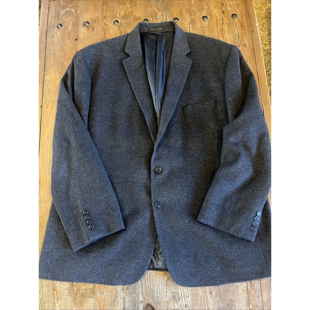 Lauren Ralph Lauren Sport Coat Men's 50R Charcoal Wool Silk Cashmere Blazer